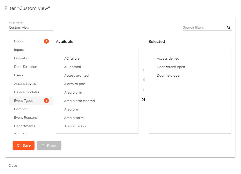 Events | Documentation